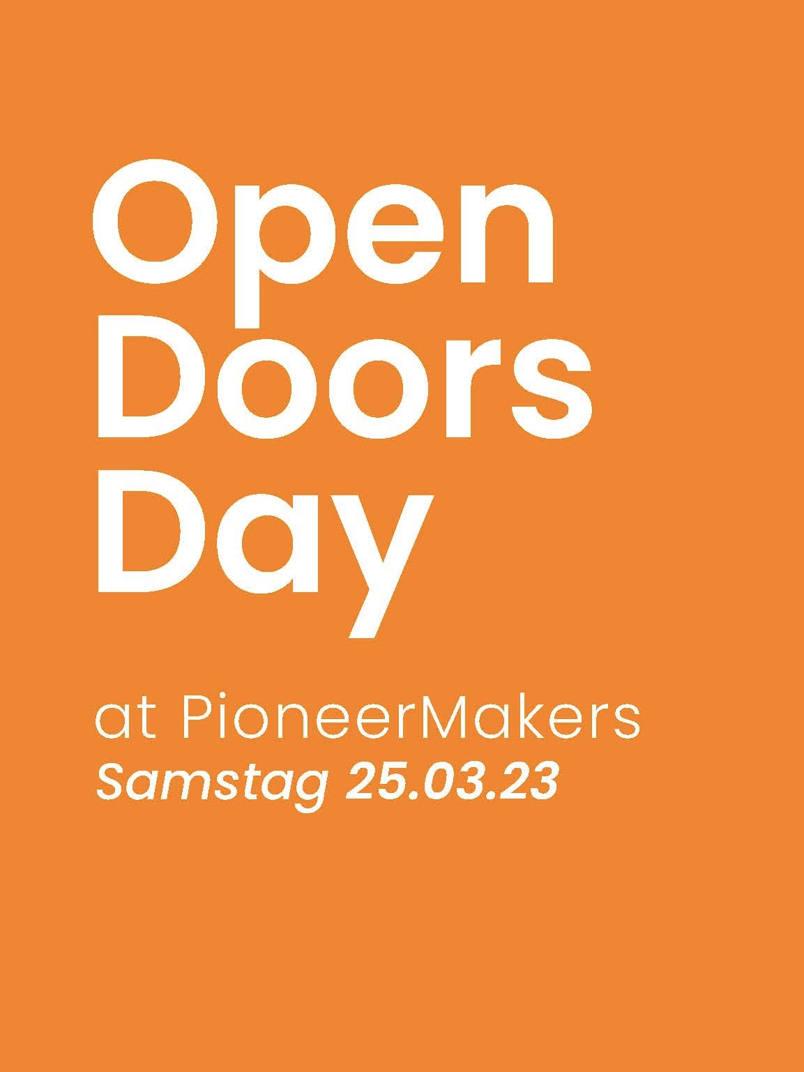 Open Doors Day PioneerMakers Hanau